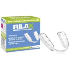 Dr. Brux Rilax Bite Diurno Automodellante Invisibile Rilassa la Muscolatura e Migliora la Postura, 1 Pezzo