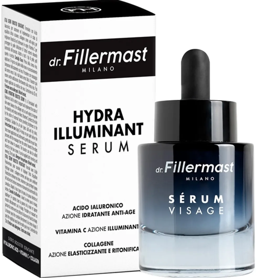 Dr. Fillermast Hydra Illuminant Serum - Siero viso per idratare e illuminare la pelle, 30 ml