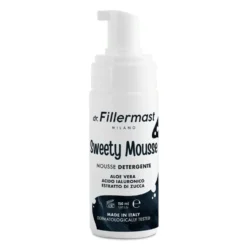 Dr. Fillermast Sweety Mousse - Mousse detergente per il viso ad azione idratante e lenitiva, 150 ml