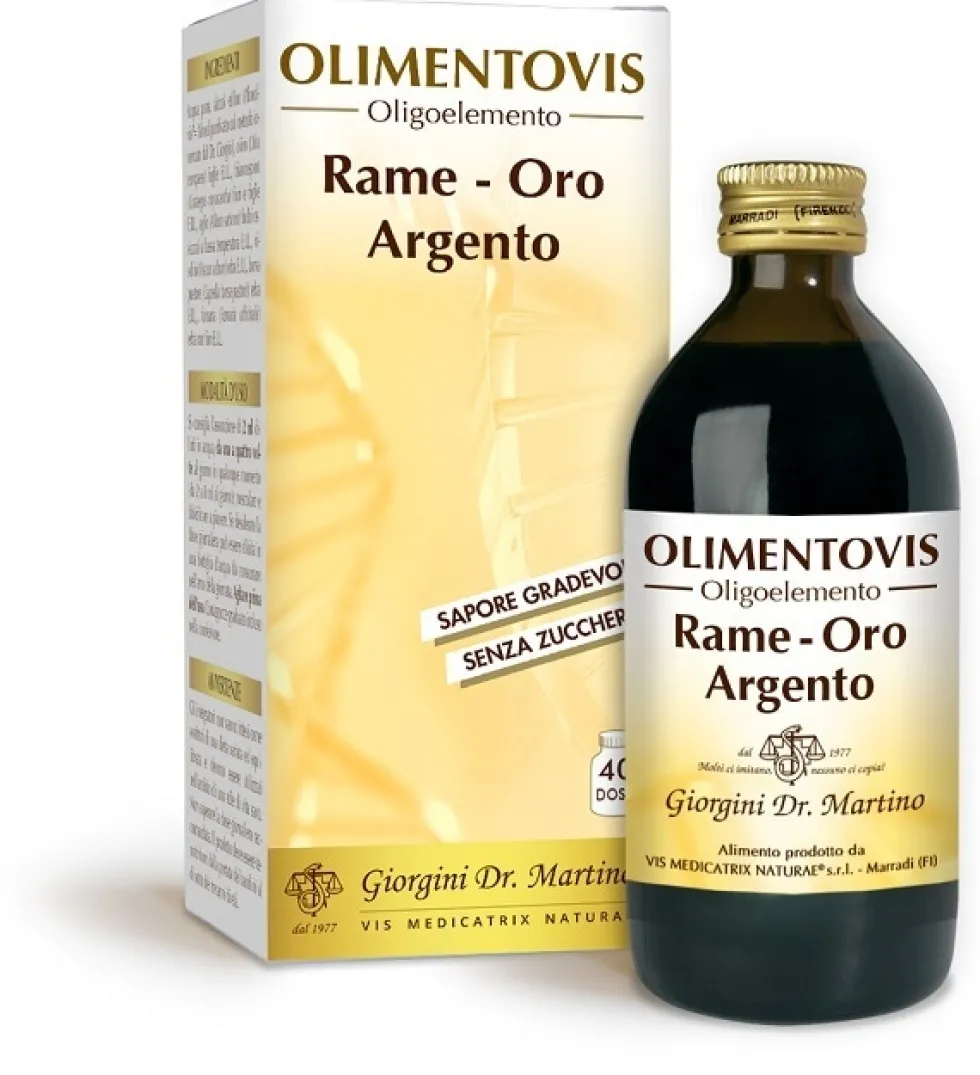 Dr. Giorgini Olimentovis Rame Oro Argento Integratore ricostituente, 200 ml
