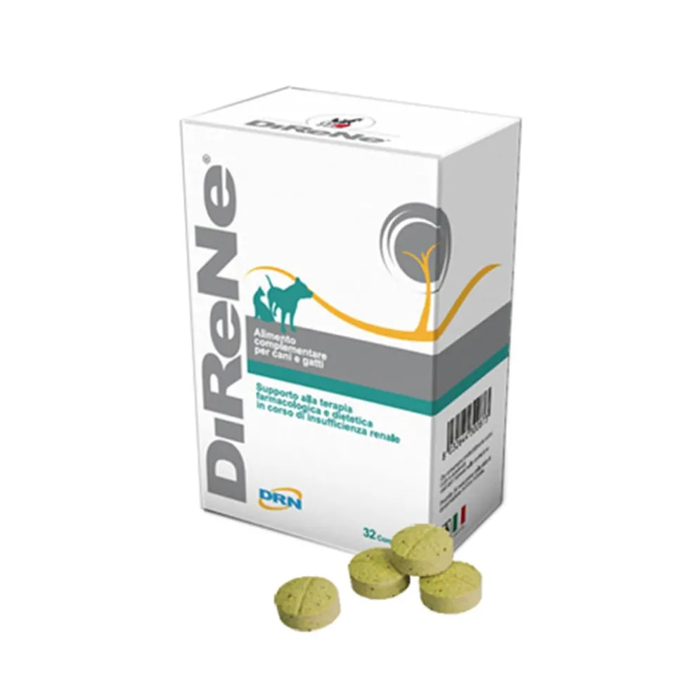 DRN Direne Alimento Insufficienza Renale Cani e Gatti, 32 Compresse