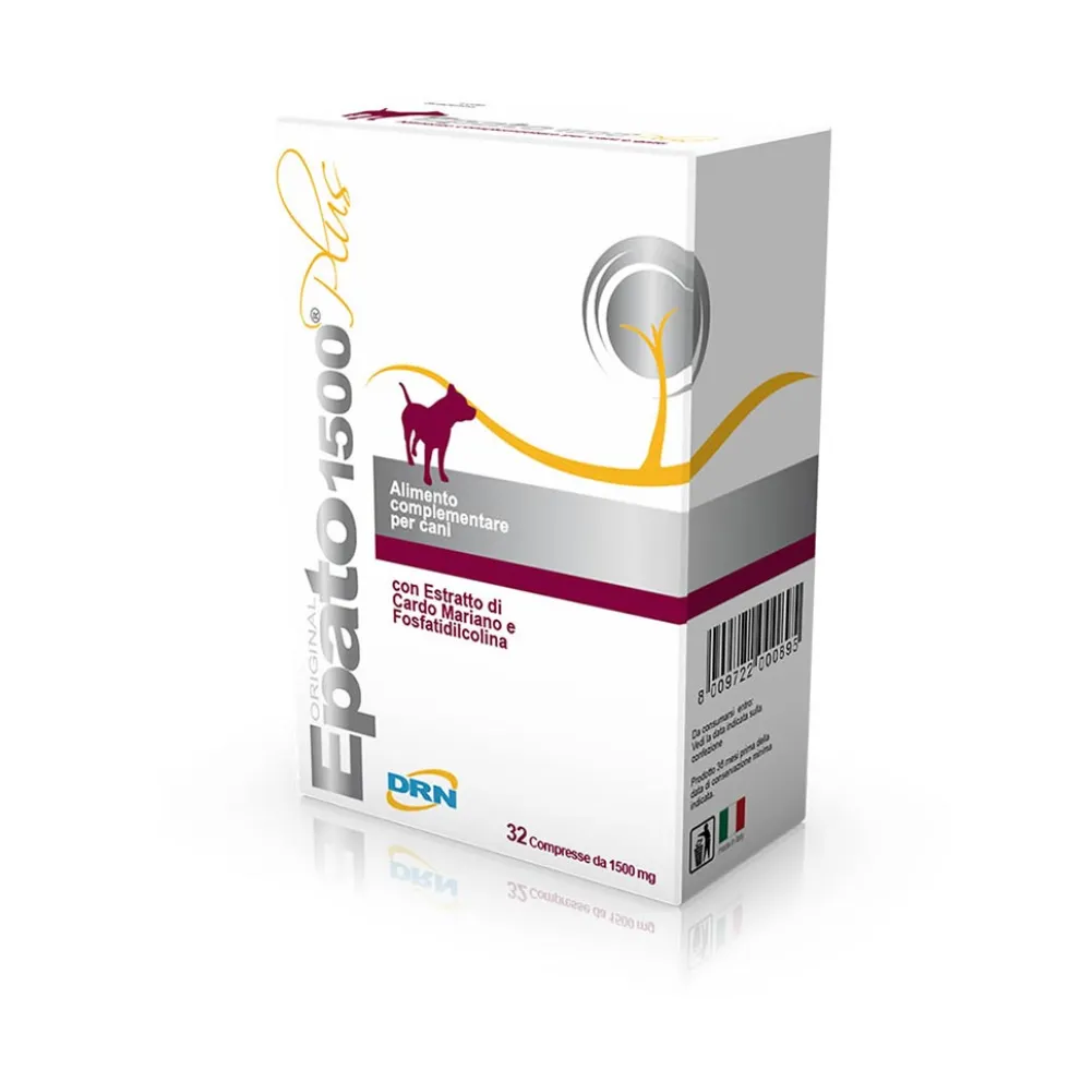 DRN Epato 1500 Plus Alimento Complementare per Cani, 32 Compresse