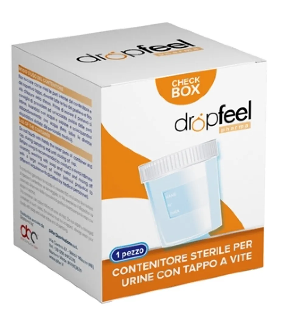 Dropfeel Contenitore per urine con tappo a vite per le analisi, 120 ml