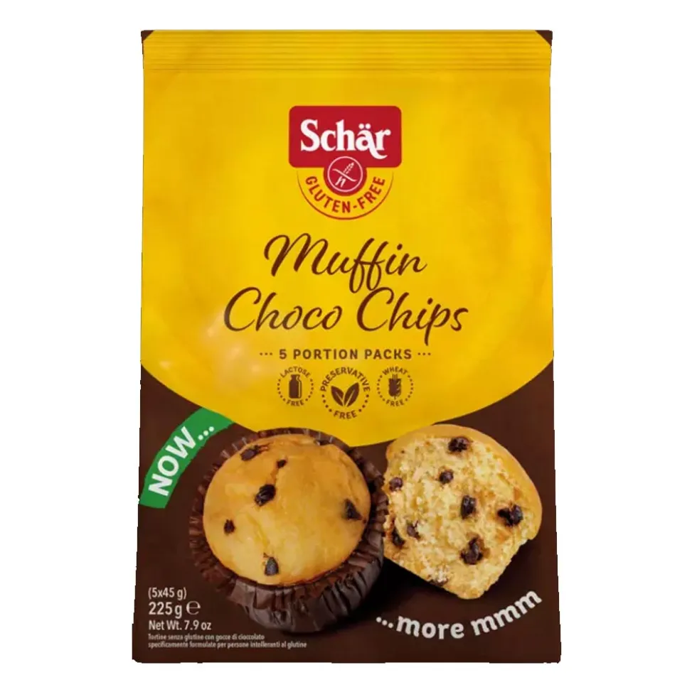 Dr.schar Schar Muffin Choco Chip senza glutine, 5 muffin