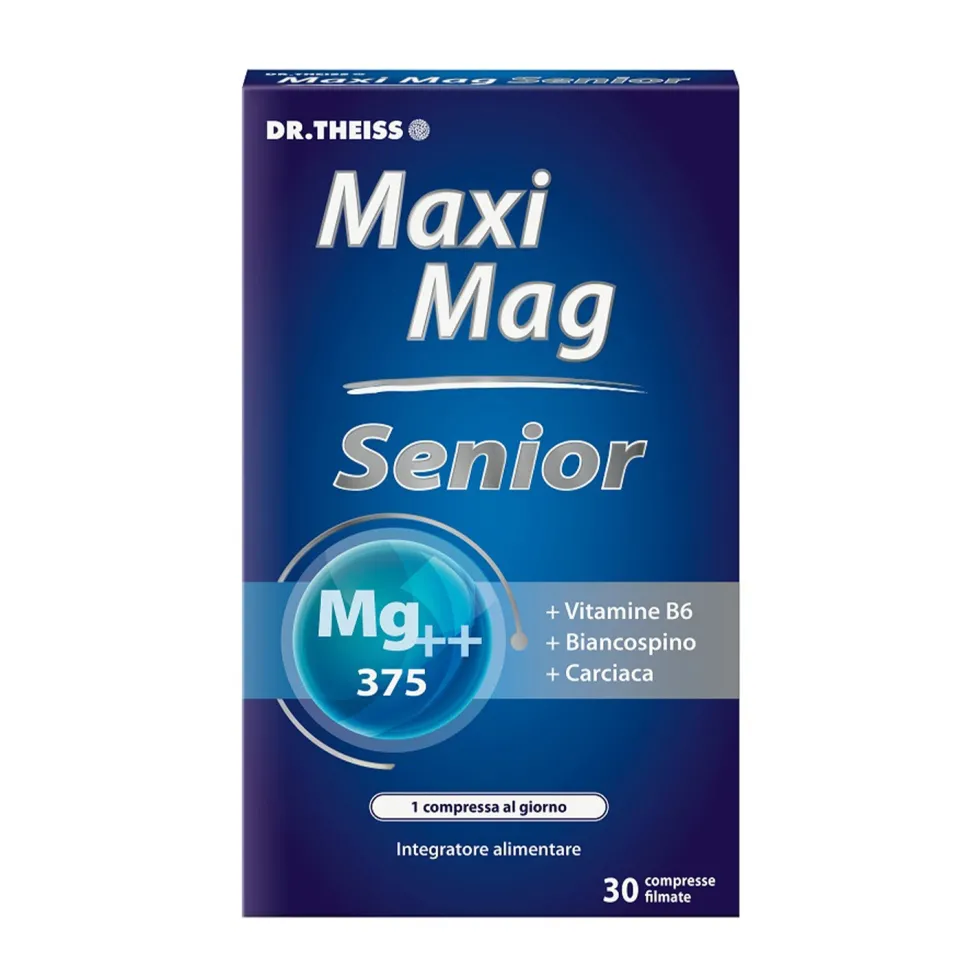 Dr. Theiss Maxi Mag Senior - Integratore per la stanchezza e la funzione muscolare, 30 compresse