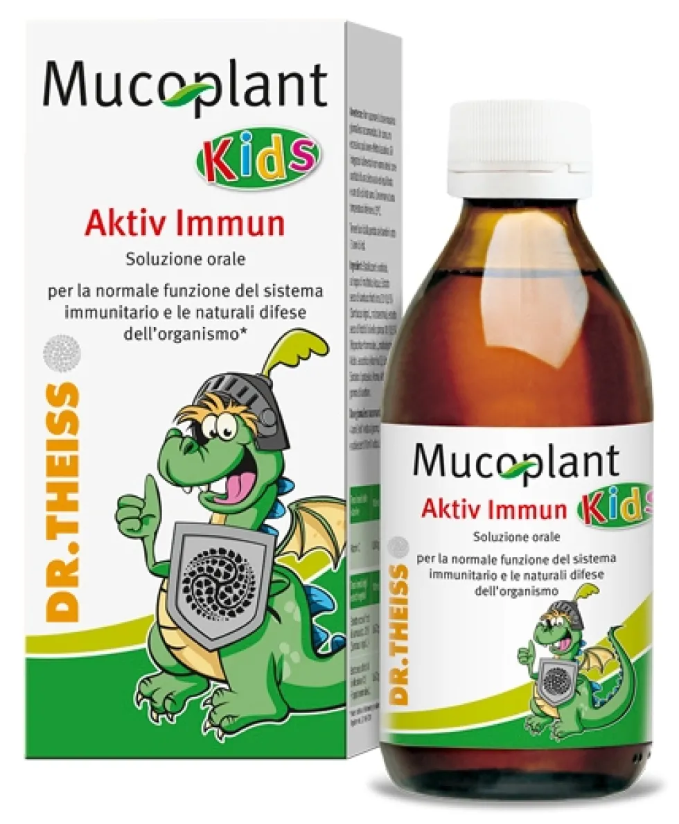 Dr. Theiss Mucoplant Kids Aktiv Immun Sciroppo per le difese immunitarie dei bambini, 200 ml