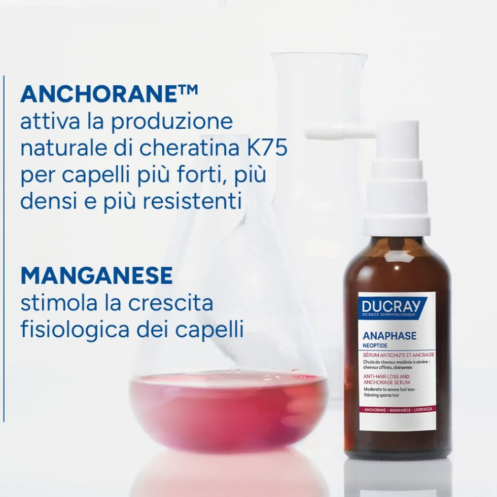 Ducray Anaphase Neoptide Siero contro la Caduta e Ancoraggio dei Capelli Capelli più Densi e Resistenti Caduta Cronica, 100ml