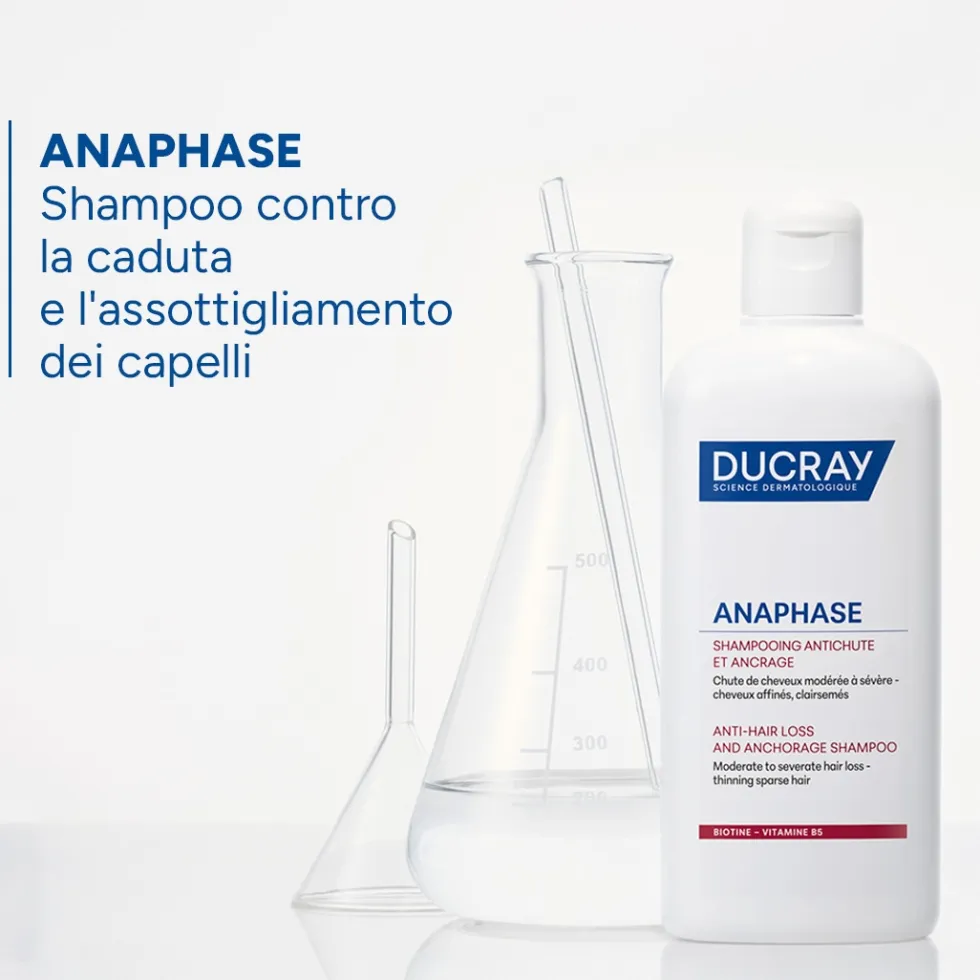 Ducray Anaphase Shampoo contro la Caduta e Crescita dei Capelli Anti-Caduta Caduta Occasionale Reattiva, 200ml