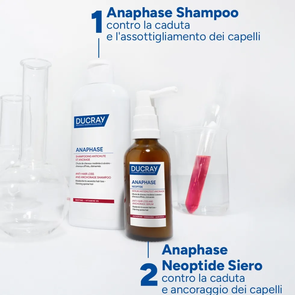 Ducray Anaphase - Shampoo contro la caduta e l'assottigliamento dei capelli, 400 ml