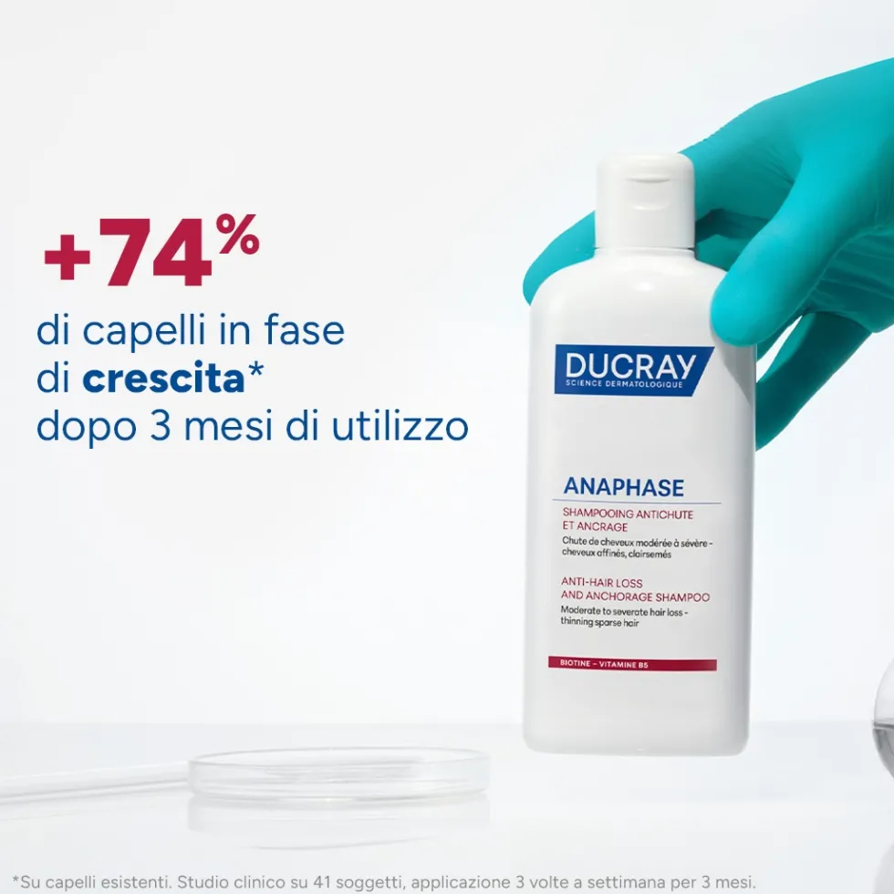 Ducray Anaphase - Shampoo contro la caduta e l'assottigliamento dei capelli, 400 ml