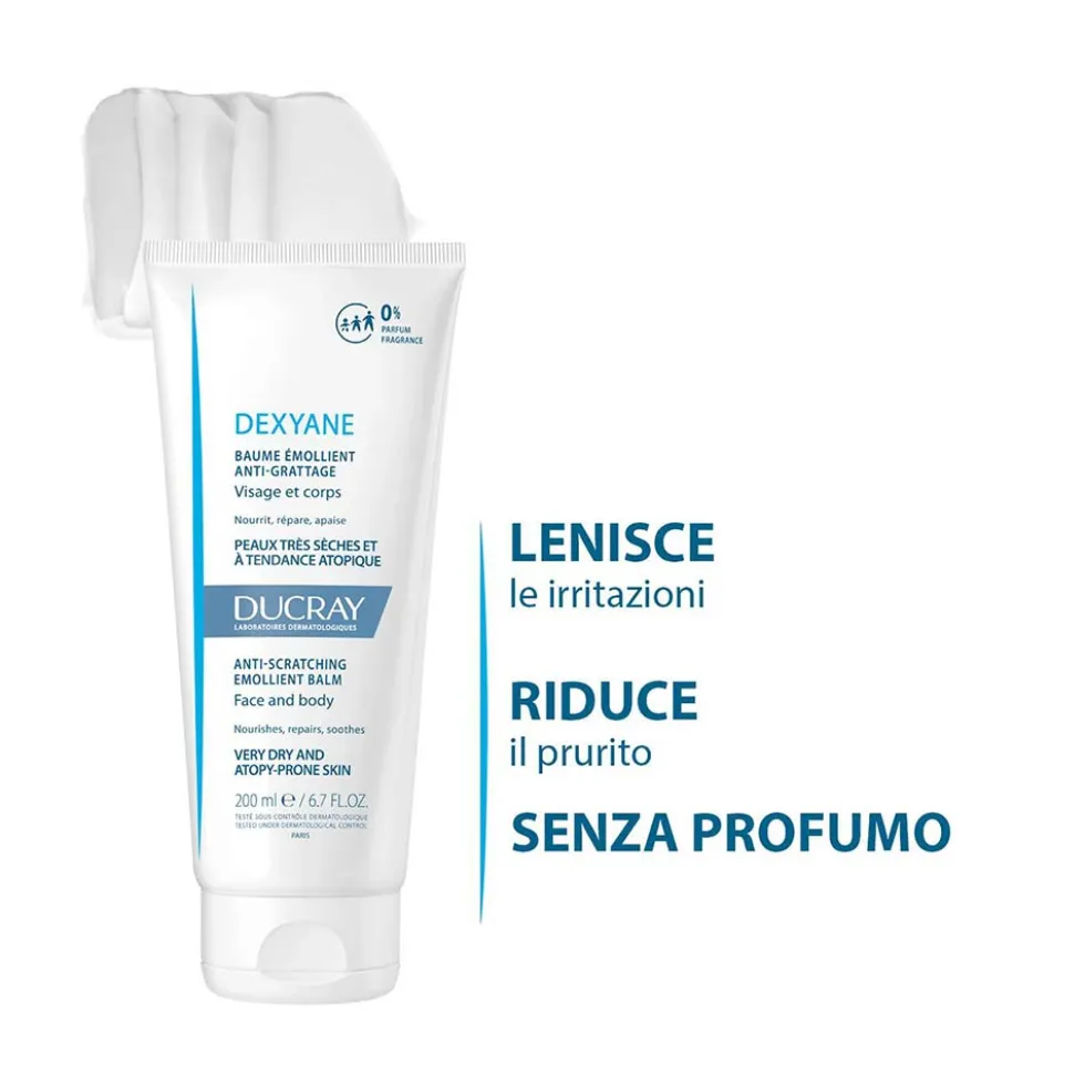Ducray Dexyane - Balsamo Emolliente Anti Grattage Pelle Secca, 200ml