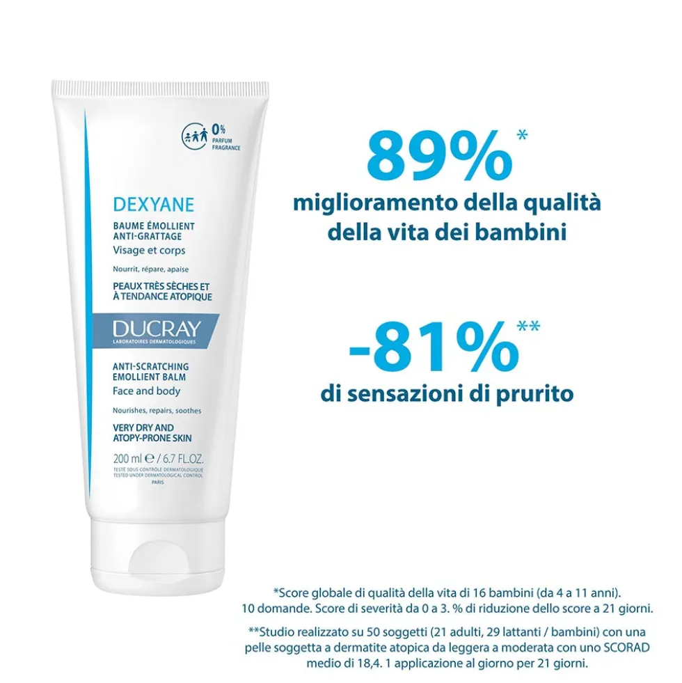 Ducray Dexyane - Balsamo Emolliente Anti Grattage Pelle Secca, 200ml