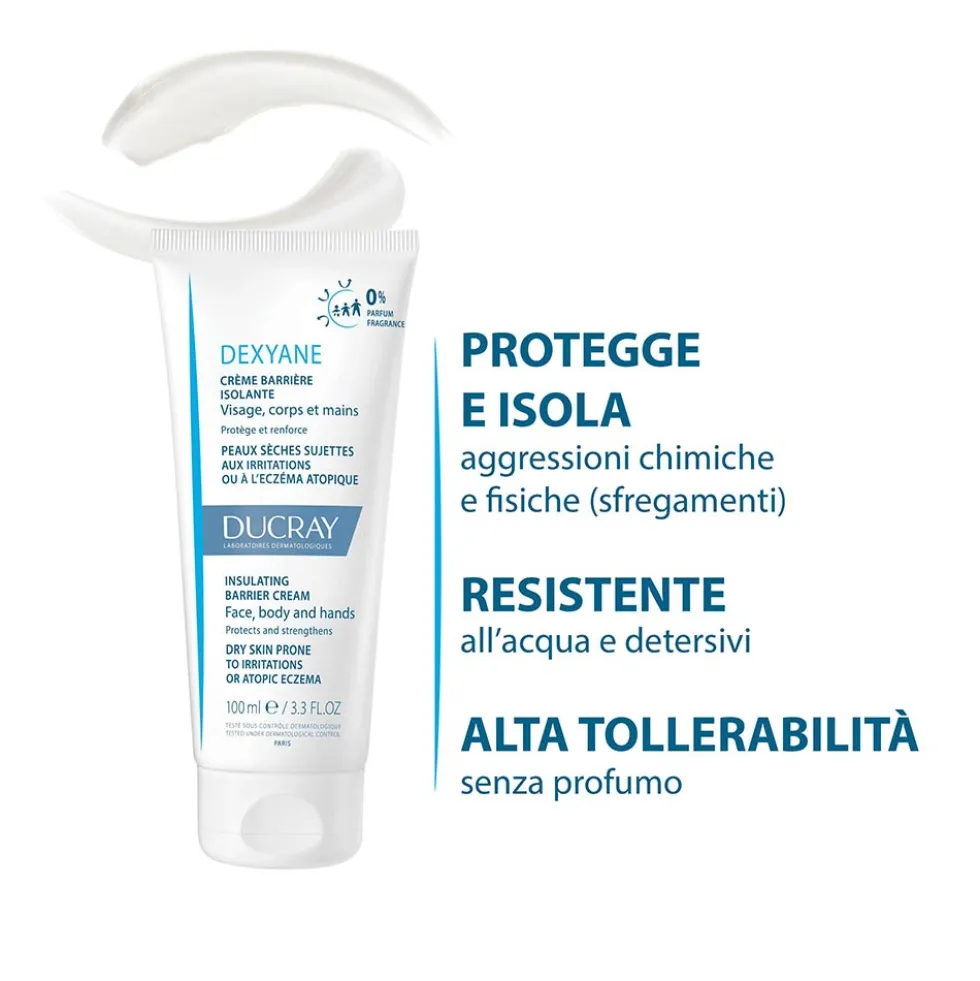 Ducray Dexyane - Crema Barriera per Viso e Corpo, 100ml