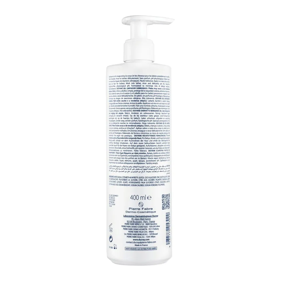 Ducray Dexyane - Gel Detergente Surgras Pelle Secca Tendenza Atopica, 400ml