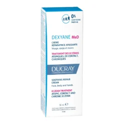 Ducray Dexyane MeD - Crema Riparatrice Lenitiva Trattamento degli Eczemi Viso Corpo e Mani, 30ml