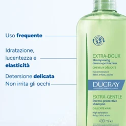 Ducray Extra-Delicato - Shampoo Dermo-protettivo per Tutta la Famiglia, 400ml