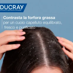Ducray Kelual Squanorm - Shampoo Trattante Regolatore Forfora Grassa, 200ml