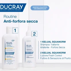 Ducray Kelual Squanorm - Shampoo Trattante Idratante Forfora Secca, 200ml