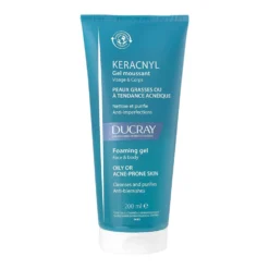 Ducray Keracnyl - Gel Detergente Viso e Corpo Pelle a Tendenza Acneica, 200ml