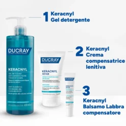 Ducray Keracnyl Repair Crema Compensatrice Lenitiva per Pelle a Tendenza Acneica, 50ml
