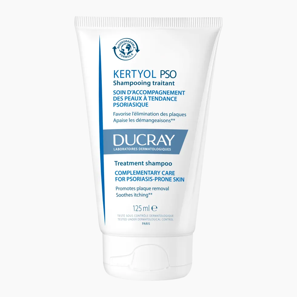 Ducray Kertyol P.S.O. - Shampoo Trattante Riequilibrante Trattamento contro la Psoriasi, 125ml