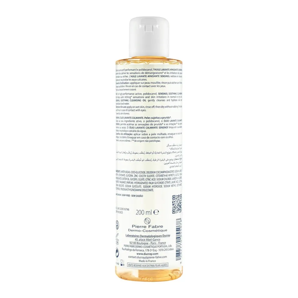 Ducray Sensinol - Olio Detergente Lenitivo Corpo, 200ml