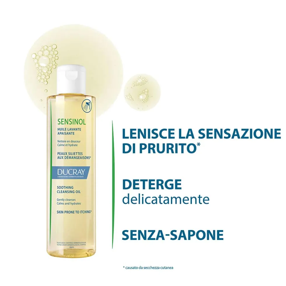 Ducray Sensinol - Olio Detergente Lenitivo Corpo, 200ml
