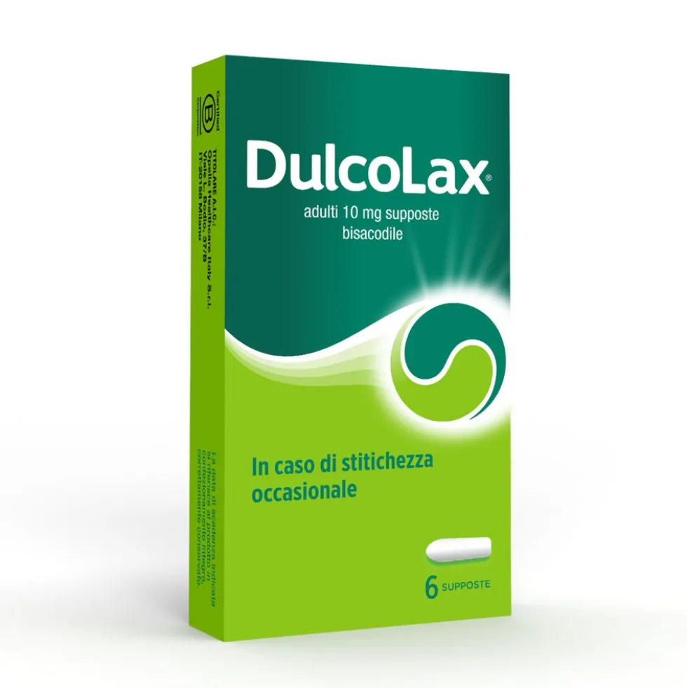 Dulcolax Adulti Supposte Contenente 10mg Bisacodile per Stitichezza Occasionale, 6 Supposte