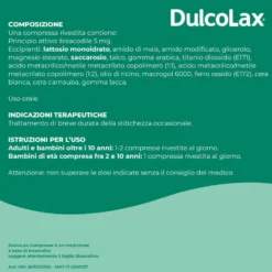 Dulcolax Compresse 5mg Bisacodile Trattamento Stitichezza Occasionale, 20 Compresse Rivestite