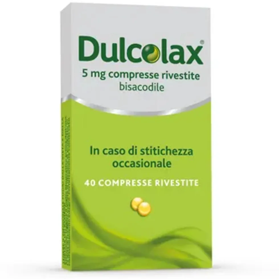 Dulcolax 5mg Bisacodile Trattamento Stitichezza Occasionale, 40 Compresse Rivestite
