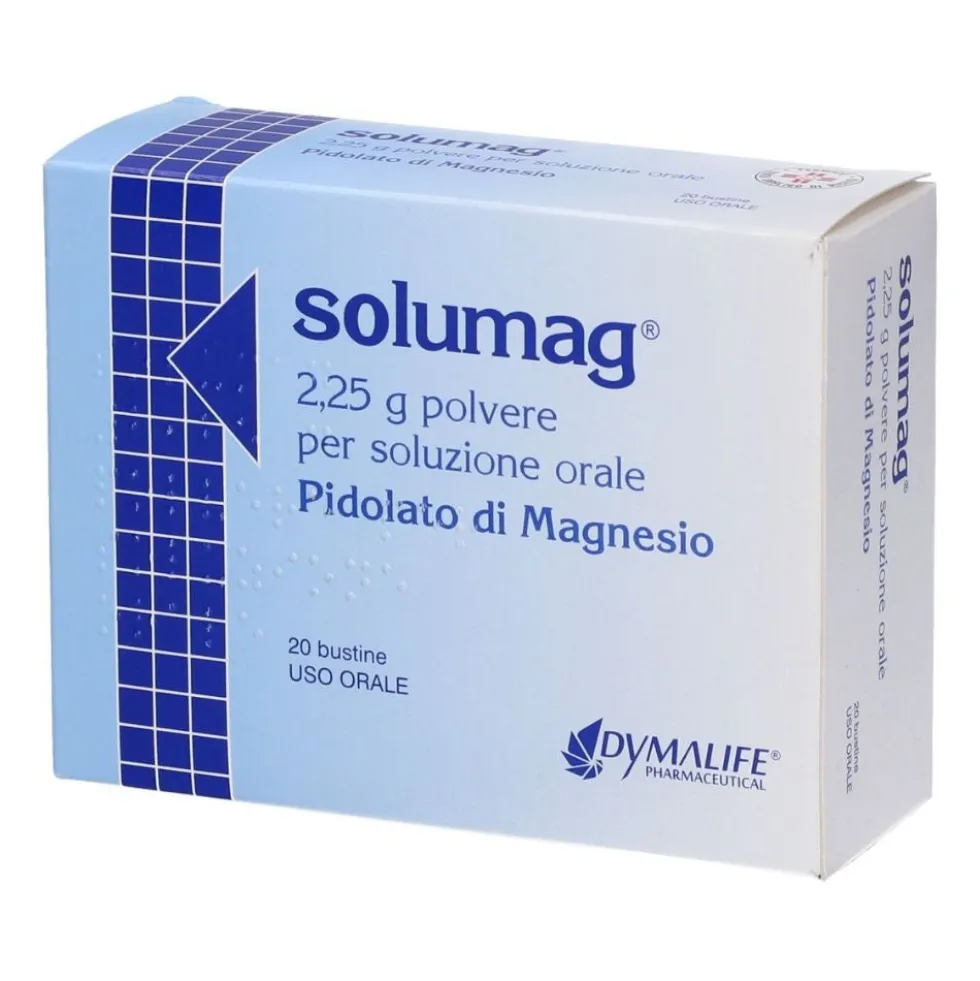 Dymalife Solumag Pidolato di Magnesio 2,25mg Soluzione Orale, 20 bustine
