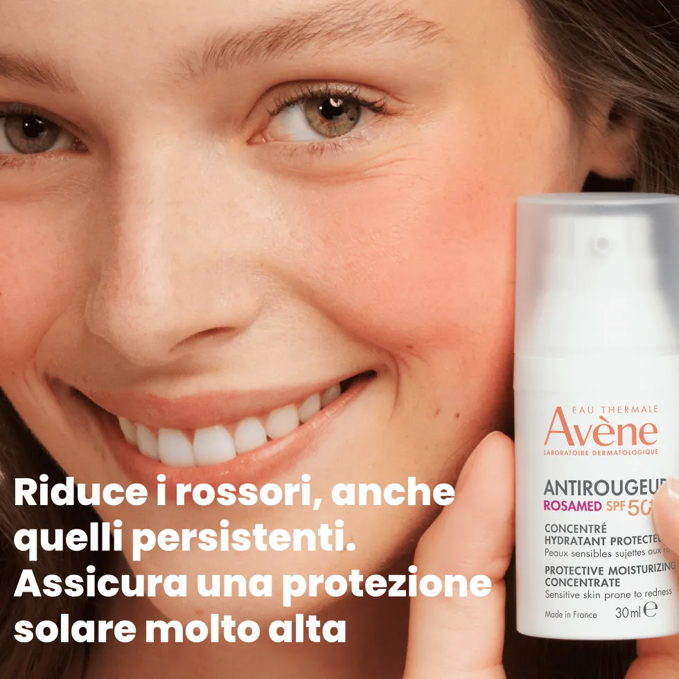 Eau Thermale Avène Antirougeurs - Rosamed SPF50+ Concentrato Idratante Protettivo, 30ml