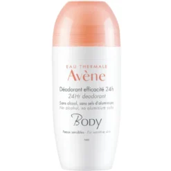Eau Thermale Avène Body - Deodorante 24H di Efficacia Senza Alcol per Pelli Sensibili, 50ml