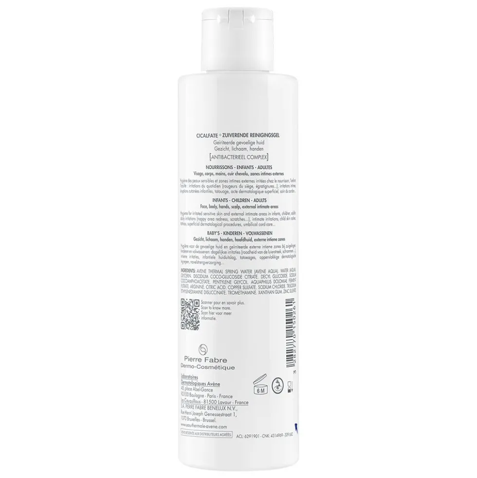 Eau Thermale Avène Cicalfate+ - Gel Detergente Purificante Pelle Fragilizzata, 200ml