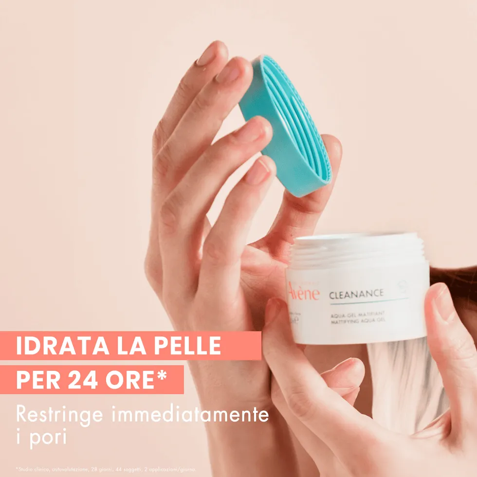 Eau Thermale Avène Cleanance - Aqua Gel Opacizzante Pelli Sensibili con Imperfezioni, 50ml