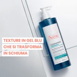 Eau Thermale Avène Cleanance Comedomed Gel Detergente Esfoliante Anti-Imperfezioni Pelle Grassa a Tendenza Acneica, 400ml
