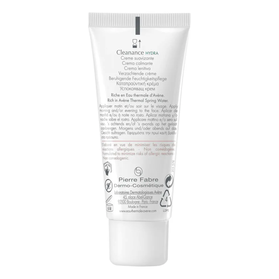 Eau Thermale Avène Cleanance Hydra - Crema Lenitiva Pelle Grassa, 40ml
