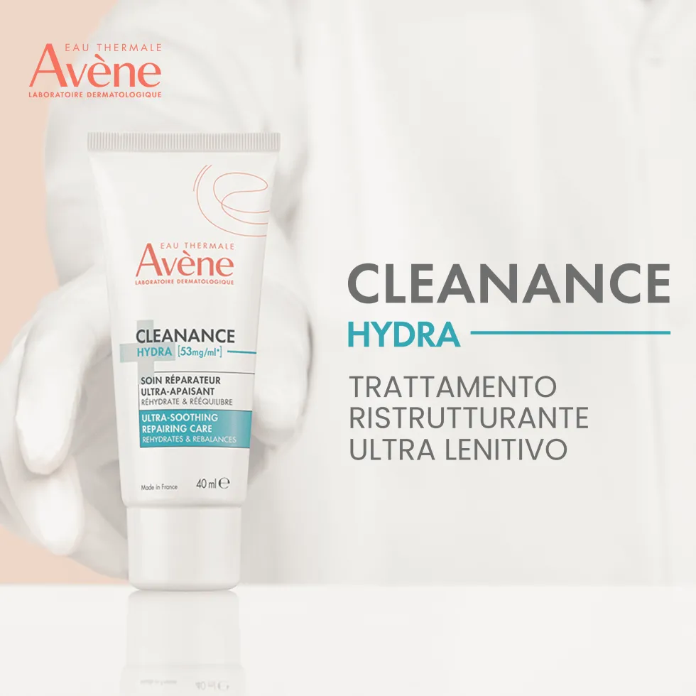 Eau Thermale Avène Cleanance Hydra - Crema Lenitiva Pelle Grassa, 40ml