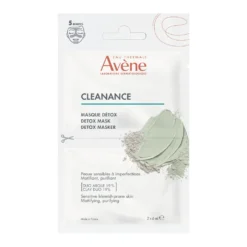 Eau Thermale Avène Cleanance - Maschera Detox per Pelle Sensibile con Imperfezioni, 2 x 6ml