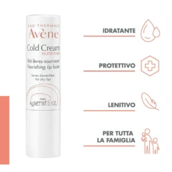 Eau Thermale Avène Cold Cream - Nutrition Stick Labbra Nutriente per Labbra secche, 4g