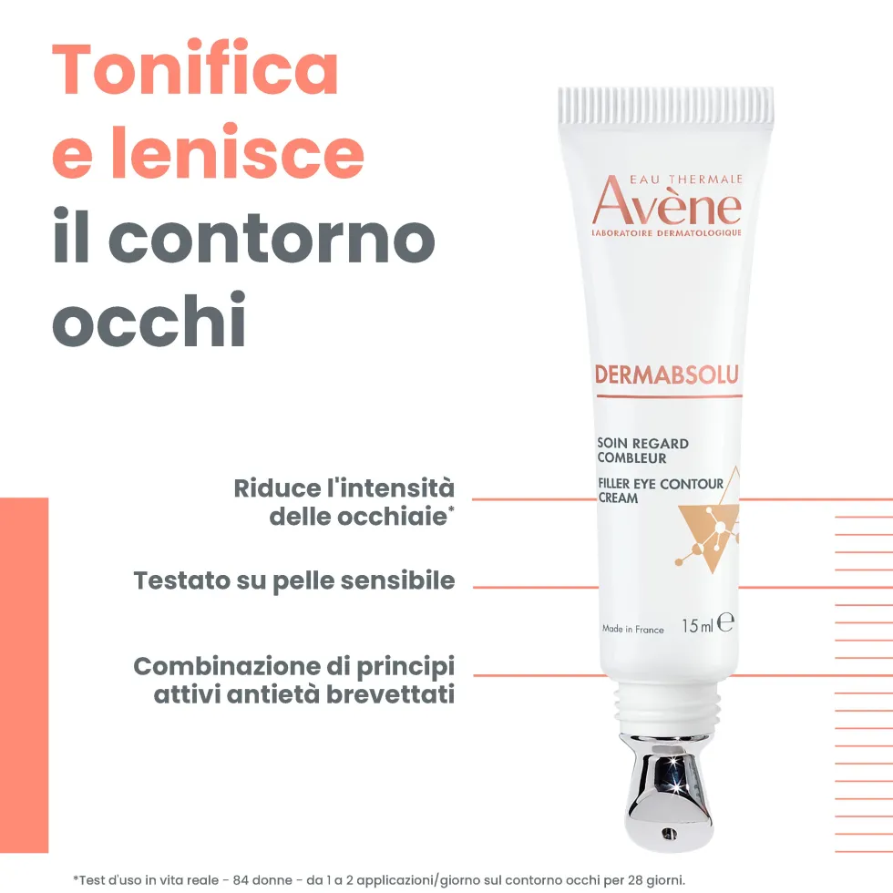 Eau Thermale Avène DermAbsolu - Trattamento Contorno Occhi Riempitivo, 15ml