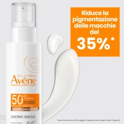 Eau Thermale Avène Fluido Anti-Macchie Protezione Molto Alta SPF50+ Solare per Pelle Sensibile, 40ml