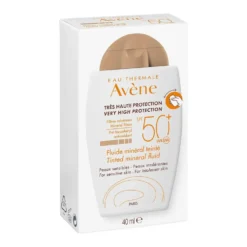 Eau Thermale Avène Fluido Minerale Colorato SPF50+ Protezione Solare Viso, 40ml
