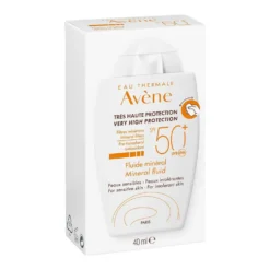 Eau Thermale Avène Fluido Minerale SPF50+ Solare Viso per Pelli Intolleranti, 40ml