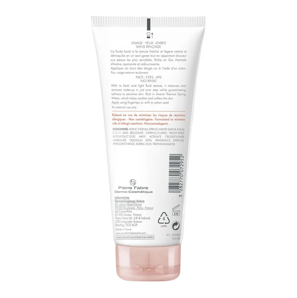 Eau Thermale Avène Fluido Struccante 3 In 1 Pelli Sensibili, 200ml