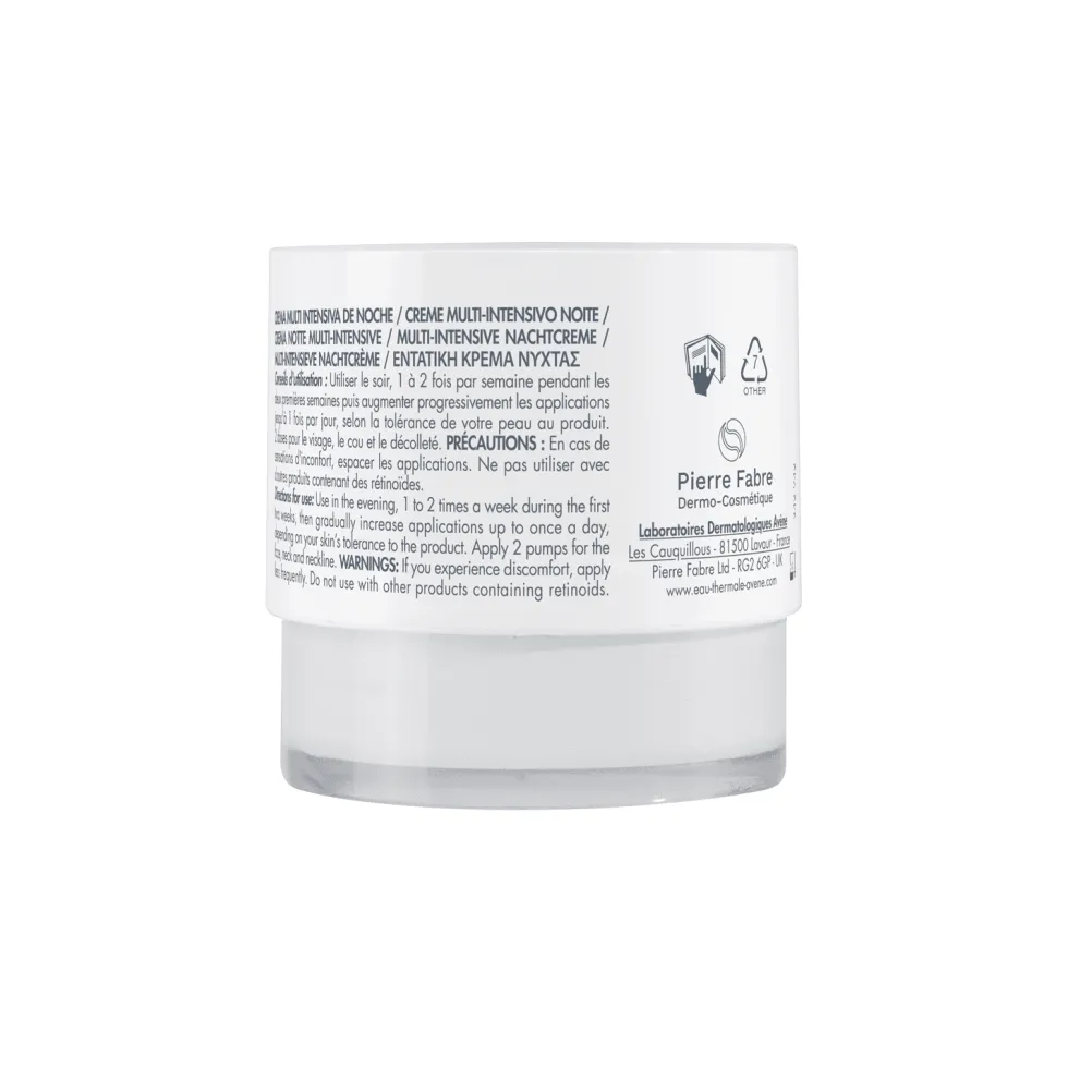 Eau Thermale Avène Hyaluron Activ B3 - Crema Notte Multi-Intensive Antirughe, 40ml