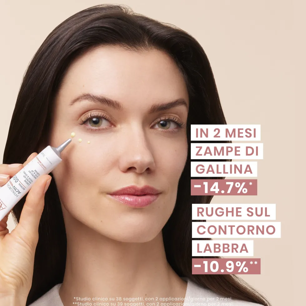 Eau Thermale Avène Hyaluron Activ Procedure Micro-Lift Crema Labbra & Occhi Effetto Lifting Occhi Corregge Rughe e Rughe Profonde con Retinal Niacinamide Acido Ialuronico, 15ml