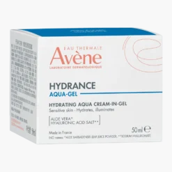 Eau Thermale Avène Hydrance Aqua Gel-Crema Idratante Pelle Disidratata Acido Ialuronico e Aloe Vera Trattamento 4in1, 50ml