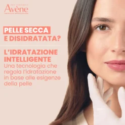 Eau Thermale Avène Hydrance Aqua Gel-Crema Idratante Pelle Disidratata Acido Ialuronico e Aloe Vera Trattamento 4in1, 50ml