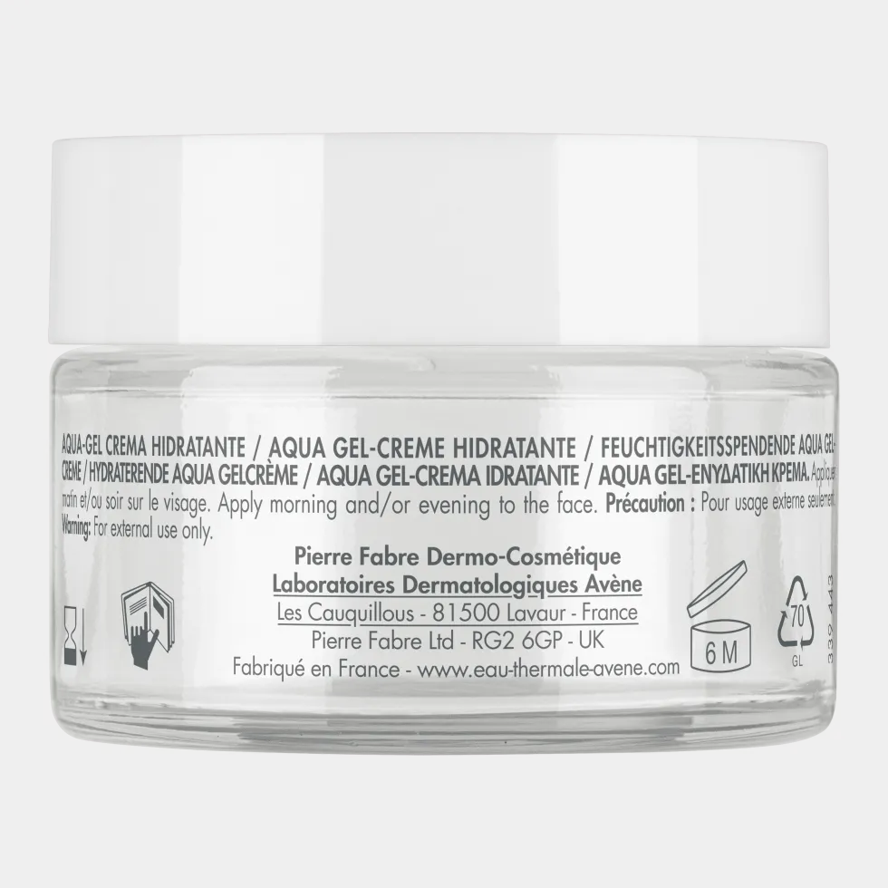 Eau Thermale Avène Hydrance Aqua Gel-Crema Idratante Pelle Disidratata Acido Ialuronico e Aloe Vera Trattamento 4in1, 50ml